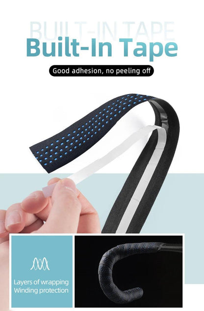 ROCKBROS Handlebar Tape PU Eva Anti-slip Wrap Soft Breathable Shockproof Road Tape End Bar MT Bicycle Grips Cycling Accessories