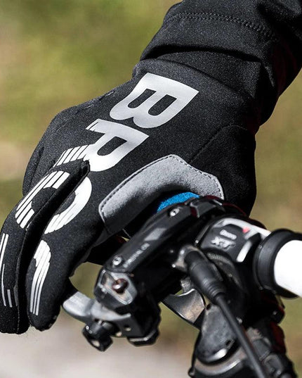 ROCKBROS Cycling Gloves Shockproof Wear Resistant SBR Men Women Full Finger Windproof Gloves Breathable Lengthen  Warm MTB Glove