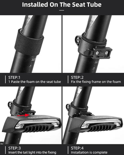 ROCKBROS Bike Tail Light USB Rechargeable Wireless Waterproof MTB Safety Intelligent Remote Control Turn Sign Bicycle Light Lamp