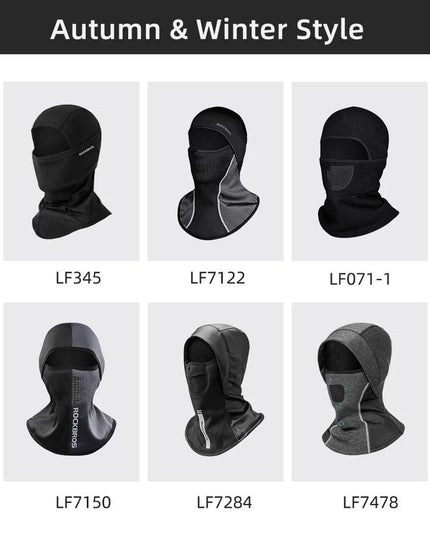 ROCKBROS Winter Cycling Mask Fleece Thermal Keep Warm Windproof Cycling Face Mask Balaclava Ski Mask Fishing Skiing Hat Headwear