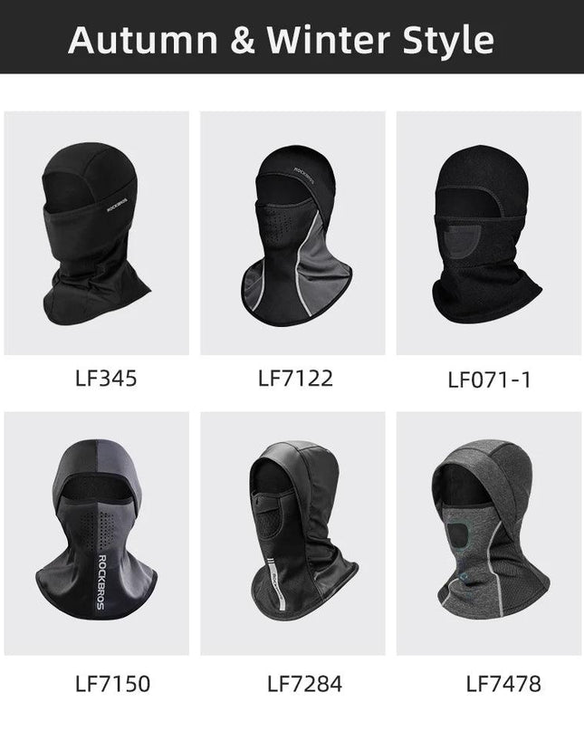 ROCKBROS Winter Cycling Mask Fleece Thermal Keep Warm Windproof Cycling Face Mask Balaclava Ski Mask Fishing Skiing Hat Headwear