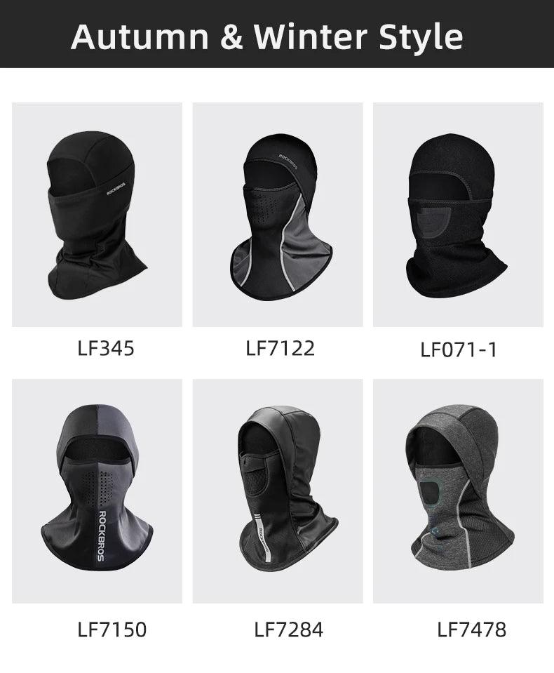 ROCKBROS Winter Cycling Mask Fleece Thermal Keep Warm Windproof Cycling Face Mask Balaclava Ski Mask Fishing Skiing Hat Headwear