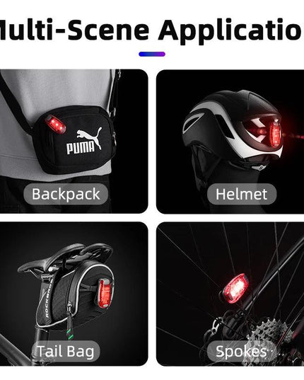 ROCKBROS Bike Tail Light Mini MTB Road Bike Light Warning Helmet Light Rear Bag light Portable Running Light Bicycle Accessories