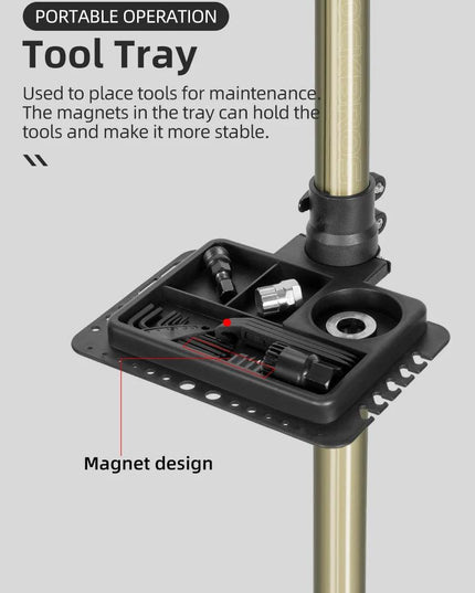 ROCKBROS Bike Repair Stand MTB Road Bicycle Maintenance Rack With Tool Tray Adjustable Foldable Storage Display Bike Work Stand