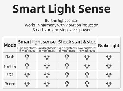 ROCKBROS Bicycle Smart Auto Brake Sensing Light IPx6 Waterproof LED Charging Cycling Taillight Bike Rear Light Accessories Q5