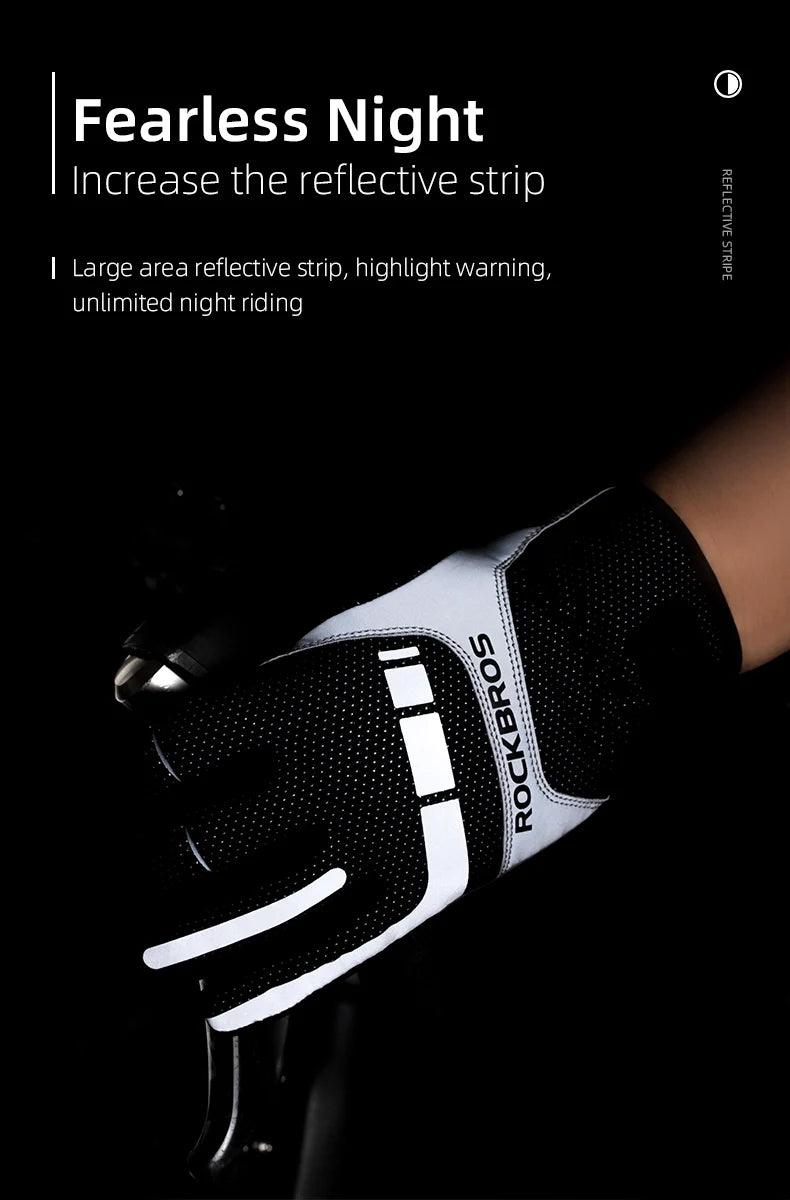 ROCKBROS Warm Bicycle Women Men's Gloves Winter SBR Touch Screen USB Heated Gloves Windproof Plam Breathable Motor E-bike Gloves