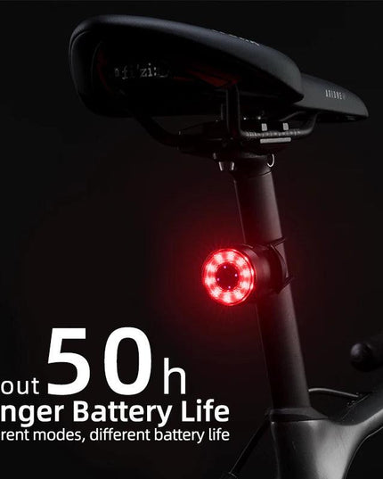 ROCKBROS Bicycle Rear Light USB Charging Safety Warning Cycling Light Colorful Bicycle Tail Light Bike Light Bike Accessories