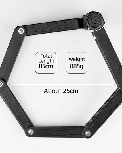 ROCKBROS Bike Lock Zinc Alloy Four-Digit Security Anti-Theft Lock Foldable Password 85CM Lock Door MotorBike Accessories