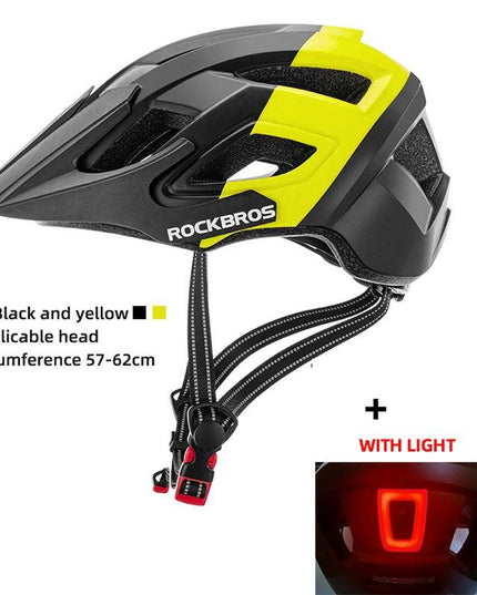 ROCKBROS Bicycle Helmet LED Light Rechargeable Cycling Helmet Mountain Road Bike Helmet Sport Safe Hat For Man Cycling Equipment