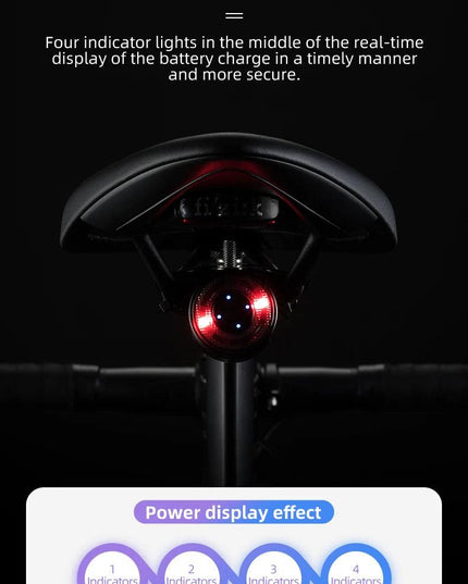ROCKBROS Bicycle Rear Light USB Charging Safety Warning Cycling Light Colorful Bicycle Tail Light Bike Light Bike Accessories