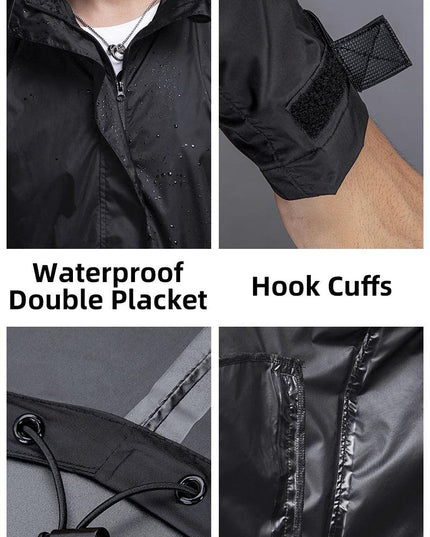 ROCKBROS Cycling Waterproof Jacket Men Breathable Reflective Hooded Raincoat Waterproof  Outdoor Sport Windbreaker European Size