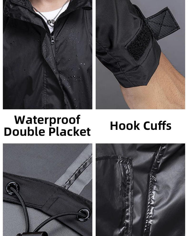 ROCKBROS Cycling Waterproof Jacket Men Breathable Reflective Hooded Raincoat Waterproof  Outdoor Sport Windbreaker European Size