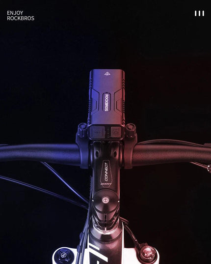 ROCKBROS 2T6 LED Bicycle Light 10W 10000 mAh Bike Front Lamp Flashlight Cycling Equipment MTB Headlight Super Bright Flashlight