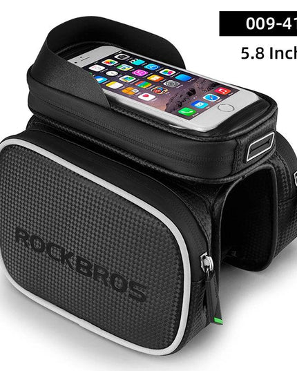 ROCKBROS Bicycle Bag Rainproof Touch Screen Phone Top Tube Bag MTB Road Bike Frame Front Saddle Bag & Pannier Bike Accessories