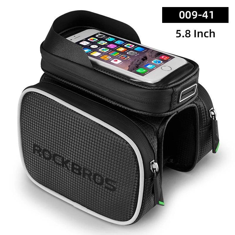 ROCKBROS Bicycle Bag Rainproof Touch Screen Phone Top Tube Bag MTB Road Bike Frame Front Saddle Bag & Pannier Bike Accessories