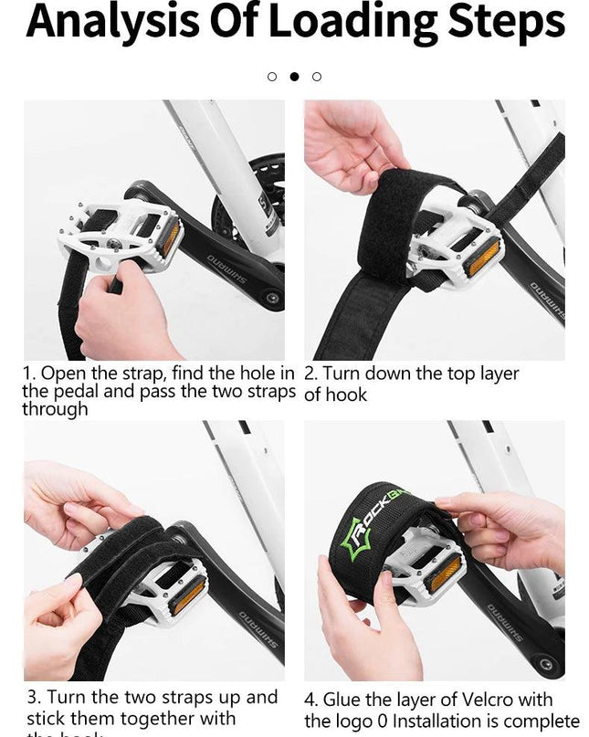 ROCKBROS Bike Pedal Cover Cycling Pedal Foot Strap Ultralight Anti-slip Pedal Belt High Strength Double-side Bicycle Accessories