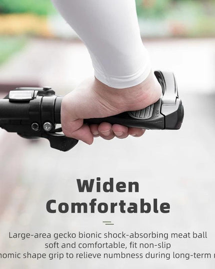 ROCKBROS MTB Bicycle Grips Horns Shofar Vice Handlebar Grips Cycling Shockproof Dust-proof Bike Grips Rubber Bilateral Locked