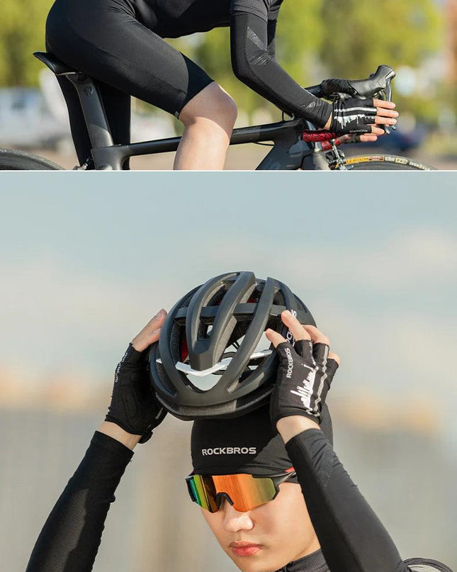 ROCKBROS Cycling Women Men's Cap Balaklava With Glasses Holes Anti-uv High Elasticity Breathable Reflective Bandana Cycling Hat