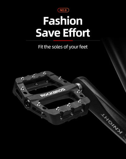 ROCKBROS Ultralight Seal Bearings Bicycle Bike Pedals Cycling Nylon Road bmx Mtb Pedals Flat Platform Bicycle Parts Accessories