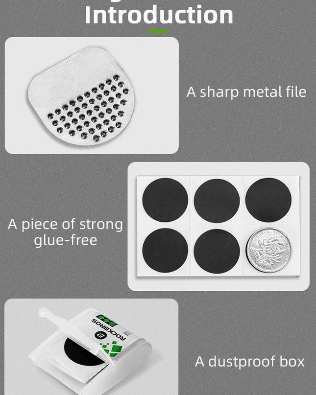 ROCKBROS No Glue Chip Bicycle Tire Repair Kit Mountain Bike Tire Repair Piece Thin Road Bike Available 1 piece Bike Accessories