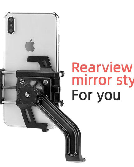 ROCKBROS Phone Holder Motorcycle Electric Bicycle Smartphone CNC Aluminum Alloy Bracket Five Claws Mechanical Bike Phone Holder