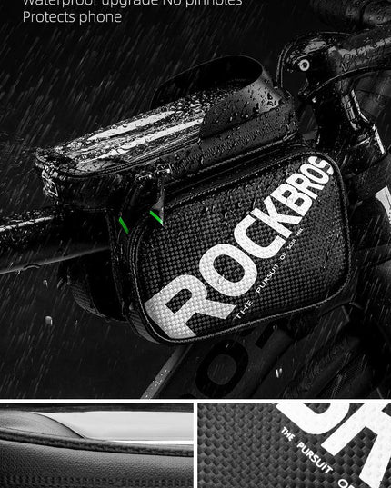 ROCKBROS Bicycle Bag Rainproof Touch Screen Phone Top Tube Bag MTB Road Bike Frame Front Saddle Bag & Pannier Bike Accessories