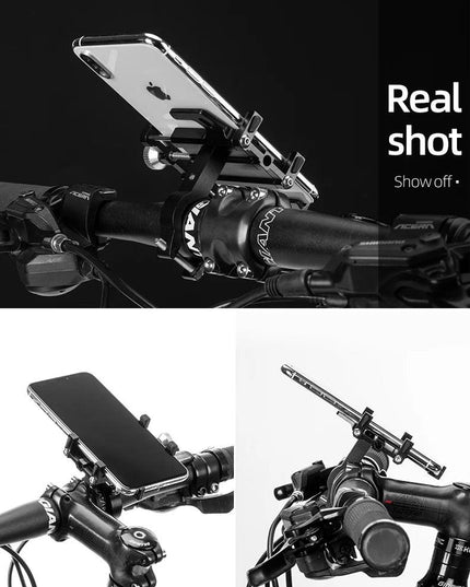 ROCKBROS Phone Holder Motorcycle Electric Bicycle Smartphone CNC Aluminum Alloy Bracket Five Claws Mechanical Bike Phone Holder