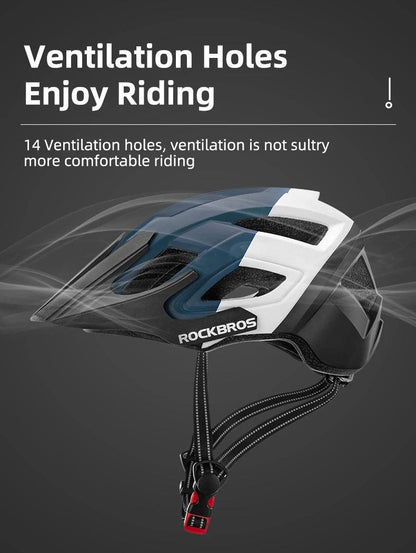 ROCKBROS Electric Bicycle Helmet Men Women Breathable Shockproof MTB Road Bike Safety Helmet Cycling Aero Helmet Bike Equipment