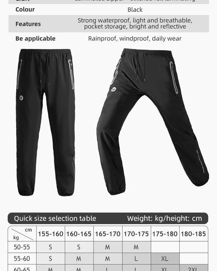 ROCKBROS Cycling Pants Waterproof Men Women Breathable Trousers Bike Pants Anti-sweat Clothings Elastic Sport Fitness Bike Pants