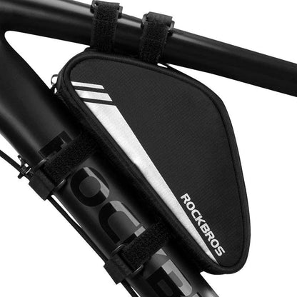 ROCKBROS Triangle Beam Bag Bicycle Top Tube Bag Bike Saddle Bag MTB Road Bike Phone Bag 0.7L High Reflective Bike Accessories