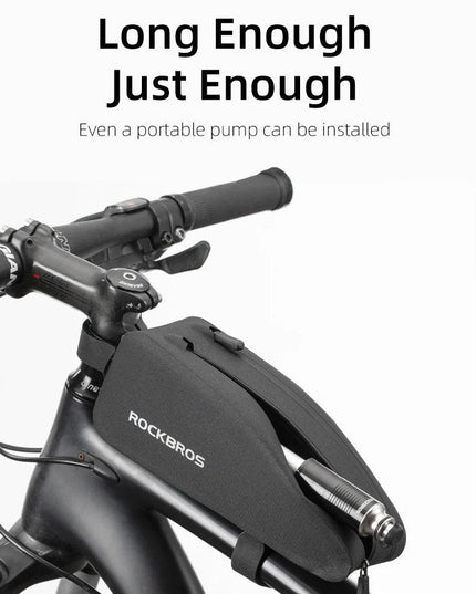 ROCKBROS Bicycle Bag Rainproof Top Front Tube Parcel Big Capacity Nylon Ultralight Portable Doube Zipper Pocket  Bike Accessory