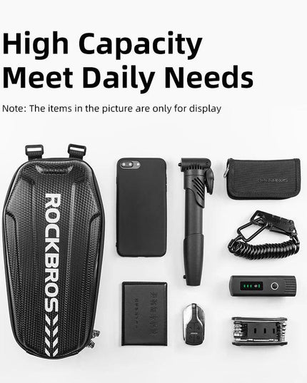 ROCKBROS Hard Shell Front Frame Scooter Hanging Bag Waterproof MTB Road Bike Folding Bag Multifunctional Electric Bicycle Bag