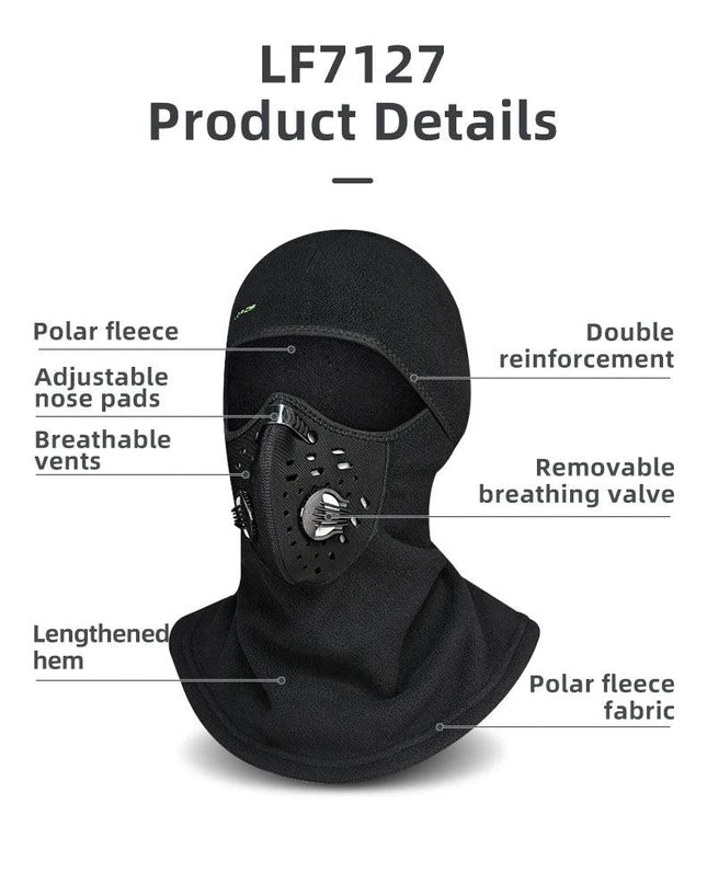 ROCKBROS Winter Cycling Mask Fleece Thermal Keep Warm Windproof Cycling Face Mask Balaclava Ski Mask Fishing Skiing Hat Headwear