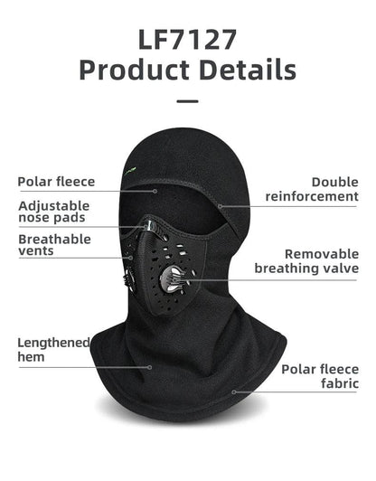 ROCKBROS Winter Cycling Mask Fleece Thermal Keep Warm Windproof Cycling Face Mask Balaclava Ski Mask Fishing Skiing Hat Headwear