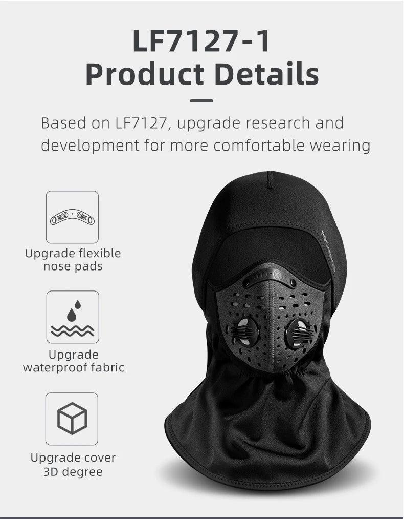 ROCKBROS Winter Cycling Mask Fleece Thermal Keep Warm Windproof Cycling Face Mask Balaclava Ski Mask Fishing Skiing Hat Headwear