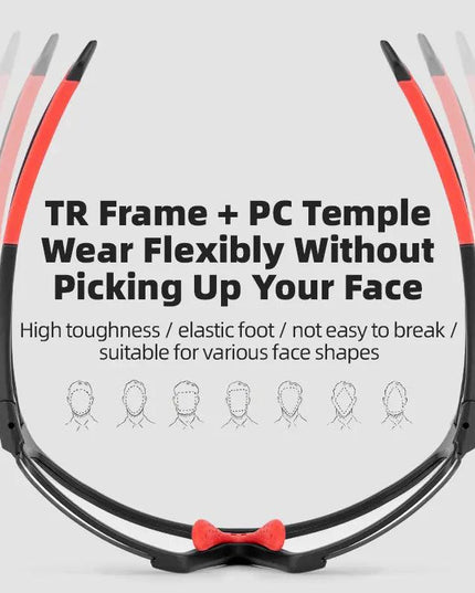 ROCKBROS Photochromic Cycling Glasses Bike Bicycle Glasses Sports Men's Sunglasses MTB Road Cycling Eyewear Protection Goggles