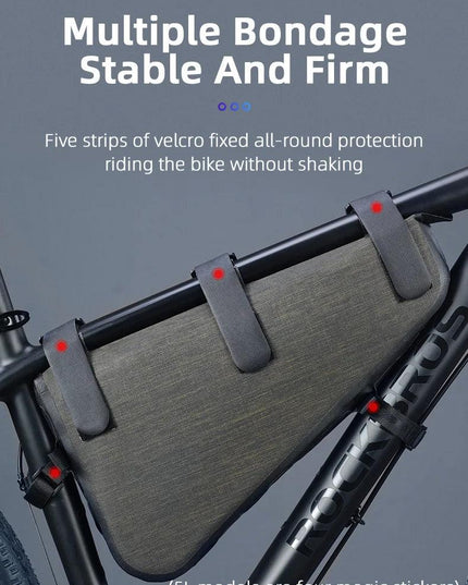 ROCKBROS Rainproof Bike Bag Large Capacity MTB Road Frame Bag Triangle Pouch Waterproof Caulking Bicycle Bag Pannier Accessories