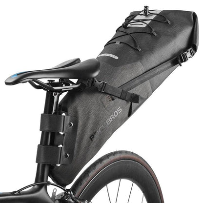 ROCKBROS Bike Bag Waterproof Reflective 10L Large Capacity Saddle Bag Cycling Foldable Tail Rear Bag MTB Road Trunk Bicycle Bag