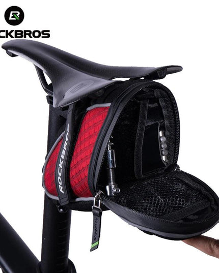 ROCKBROS Bike Bag 3D Shell Rainproof Saddle Bag Reflective Bicycle Bag Shockproof Cycling Rear Seatpost Bag MTB Bike Accessories