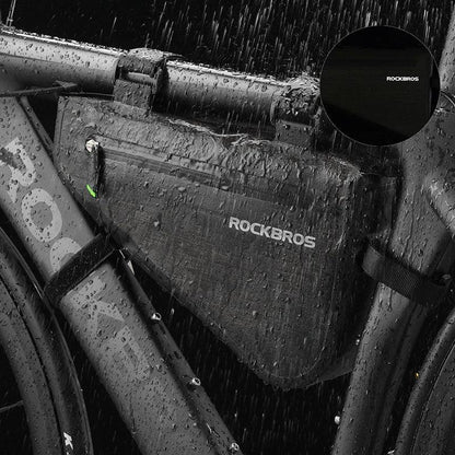 ROCKBROS Rainproof Bike Bag Large Capacity MTB Road Frame Bag Triangle Pouch Waterproof Caulking Bicycle Bag Pannier Accessories