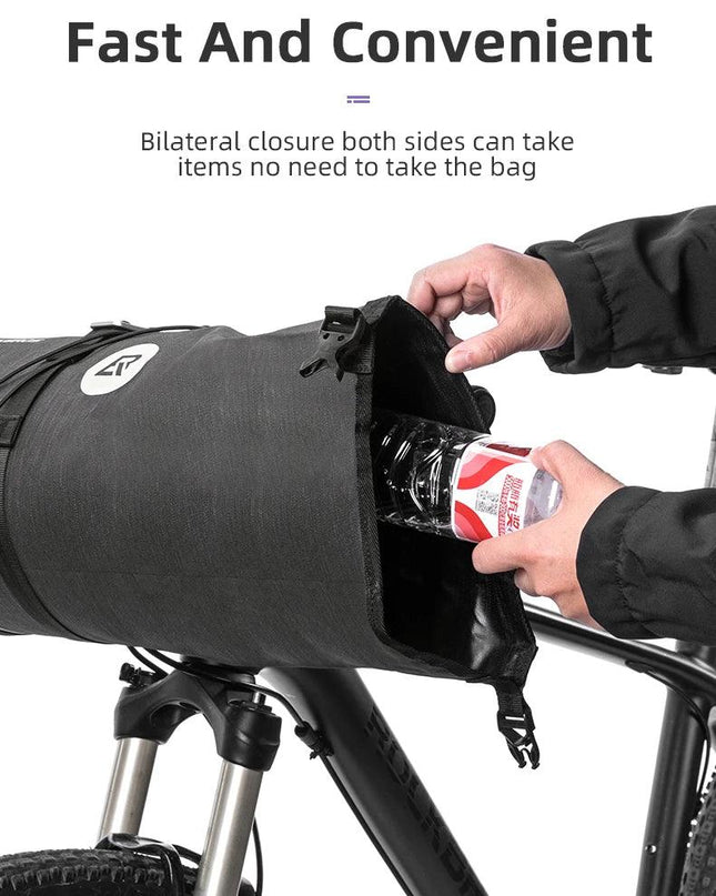 ROCKBROS Bicycle Bag Big Capacity Waterproof Front Tube Cycling Bag MTB Handlebar Bag Front Frame Trunk Pannier Bike Accessories