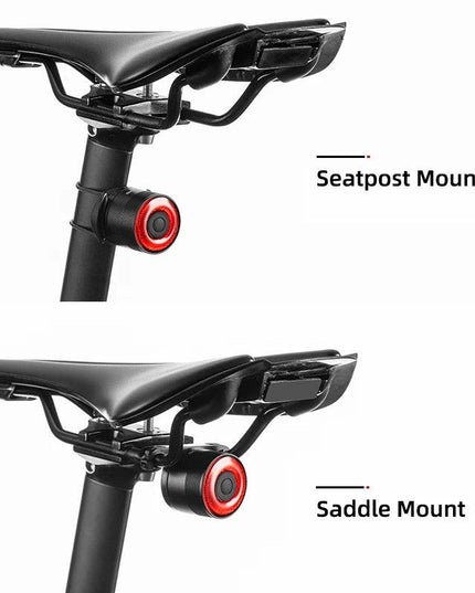 ROCKBROS Bike Tail Light MTB Road Bike Night Cycling Rear Light Smart Brake Sensor Warning Light Waterproof Bicycle Accessories