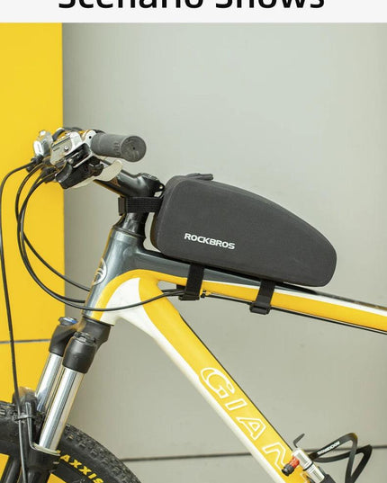 ROCKBROS Bicycle Bag Rainproof Top Front Tube Parcel Big Capacity Nylon Ultralight Portable Doube Zipper Pocket  Bike Accessory