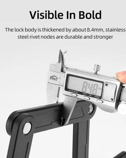 ROCKBROS Bike Lock Zinc Alloy Four-Digit Security Anti-Theft Lock Foldable Password 85CM Lock Door MotorBike Accessories