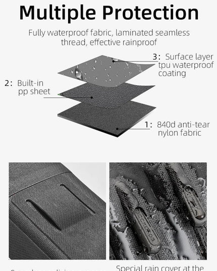 ROCKBROS Bicycle Bag Rainproof Top Front Tube Parcel Big Capacity Nylon Ultralight Portable Doube Zipper Pocket  Bike Accessory