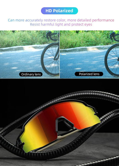 ROCKBROS Photochromic Cycling Glasses Polarized Built-in Myopia Frame Sports Sunglasses Men Women Glasses Cycling Eyewear Goggle