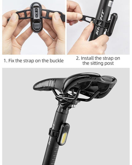 ROCKBROS Bicycle Rear Light 250 mAh USB Rechargeable Ultralight Cycling Light Warning Rainproof 5 Model Light Bike Accessories