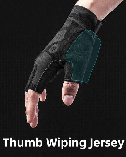 ROCKBROS Cycling Men's Gloves Breathable Shockproof Cycling Gloves Summer Fingerless Gloves MTB Mountain Bicycle Gloves Sports