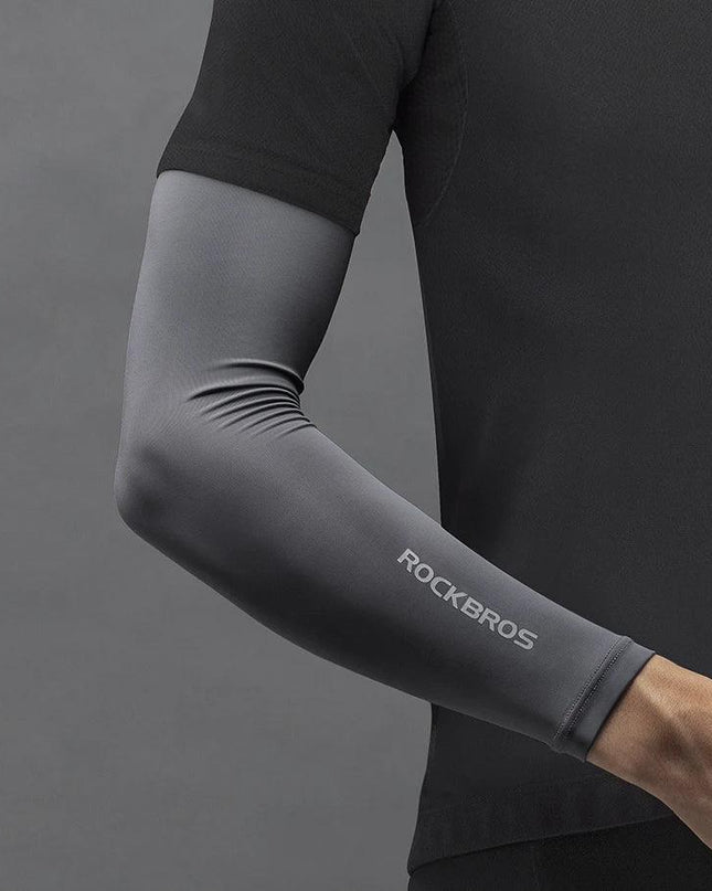 ROCKBROS Ice Fabric Running Camping Arm Warmers Basketball Sleeve Running Arm Sleeve Cycling Sleeves Summer Sports Safety Gear