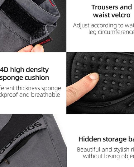 ROCKBROS 4D Women's Men's Shorts 2 In 1 With Separable Underwear Shorts Bike Shorts Climbing Running Bicycle Pants Cycling Trous